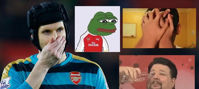 Fanoušky Arsenalu zranění brankáře Petra Čecha hodně rozesmutnilo