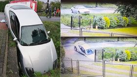 Český řidič havaroval v Polsku: Kvůli vysoké rychlosti skončil po smyku v příkopu.
