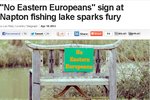 Majitel rybníka vyvěsil na lavičku rasistickou ceduli