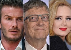 Jaké jsou výdělky slavných? Gates si během 24 hodin přijde na 205 milionů, Rowling bere víc než Adele či Elton John.