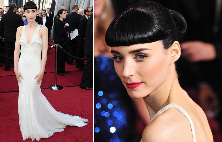 Herečka Rooney Mara na předávání Oscarů v šatech Givenchy.