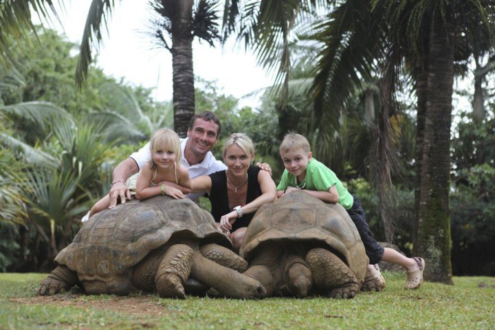 S rodinou na Mauriciu.