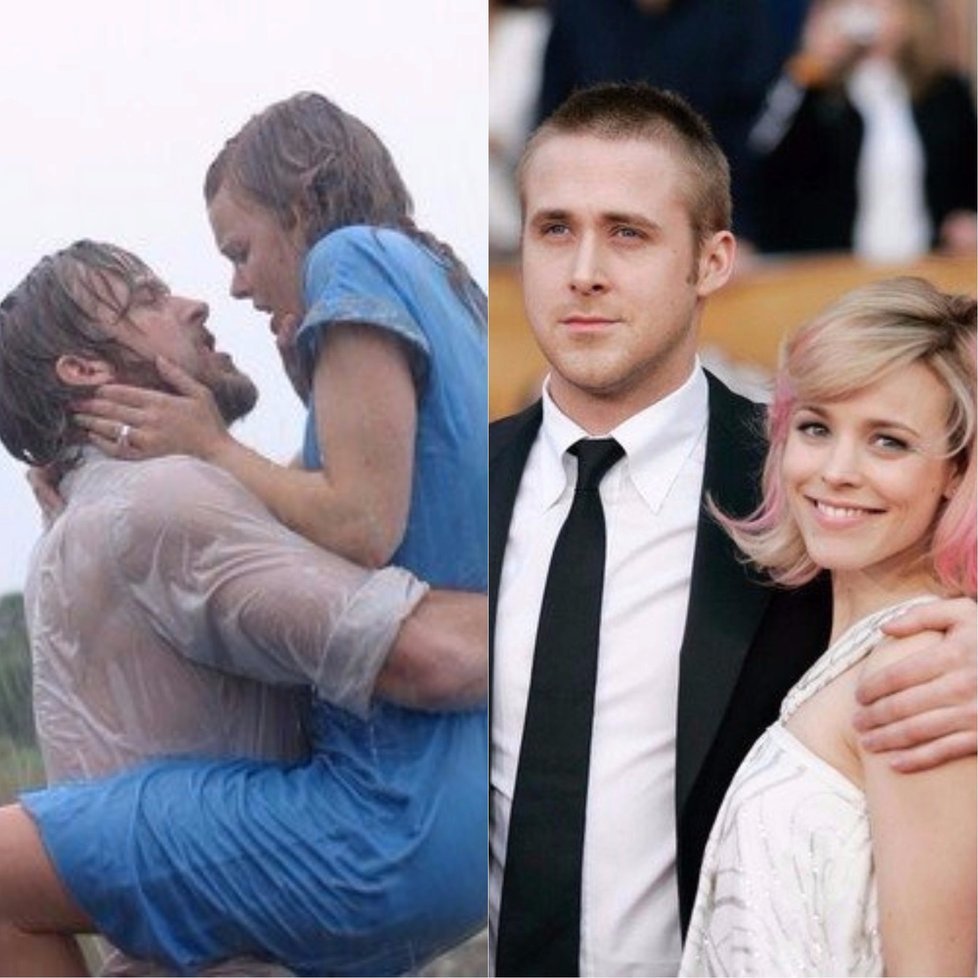 Ryan Gosling a Rachel McAdams se do sebe zamilovali při natáčení filmu Zápisník jedné lásky