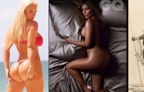 MEGA zadky znovu frčí! Kim Kardashian a Coco Austin vystavují svá pozadí stejně jako hotentotská Venuše ve staré Anglii