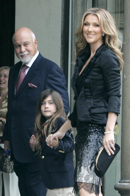 Céline Dion, její manžel a manažer René Angelil a syn René-Charles