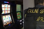 Celní správa zabavila při razii v Praze 4 osm nelegálních automatů.