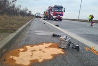 Tragický střet u Žabčic: Řidič oktávky přejel do protisměru a zabil ženu