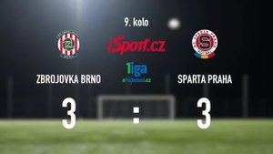 CELÝ SESTŘIH: Brno - Sparta 3:3. Divoký zápas srovnali domácí v závěru