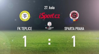 CELÝ SESTŘIH: Teplice – Sparta 1:1. Famózně vyrovnal Potočný