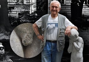 Herec a pěvec Jiří Čep (90) po 76 letech prozradil, proč soše chybí jeho mužská chlouba.