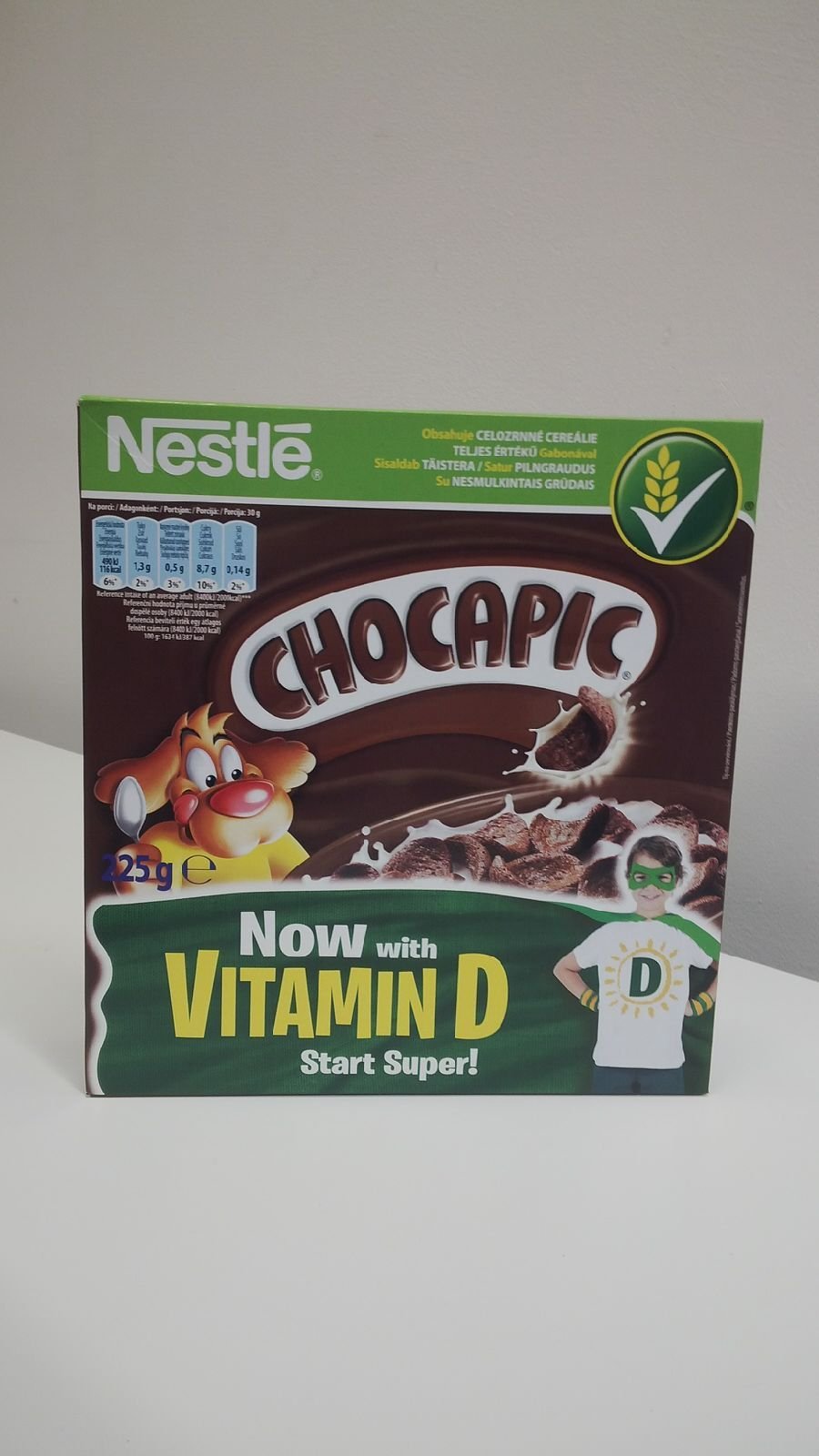 Chocapic, Nestlé: 2,2 kostky na porci