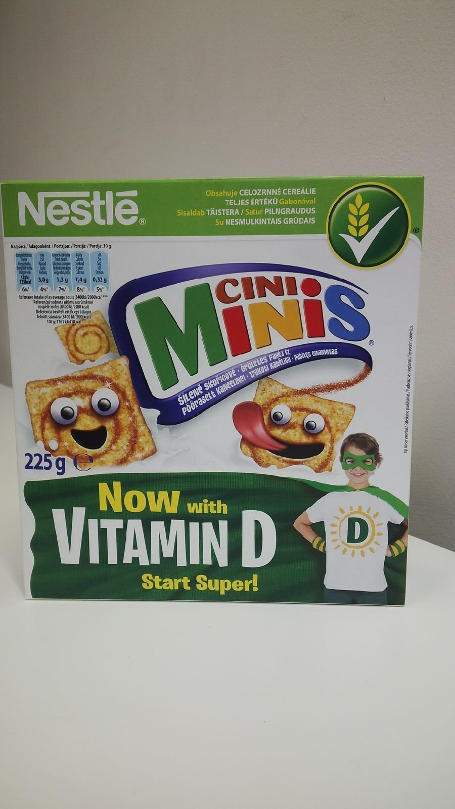 CiniMinis, Nestlé: 1,9 kostky cukru na porci