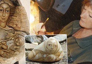 Soňa Čermáková se kameny s portréty staly prací, koníčkem a zálibou.