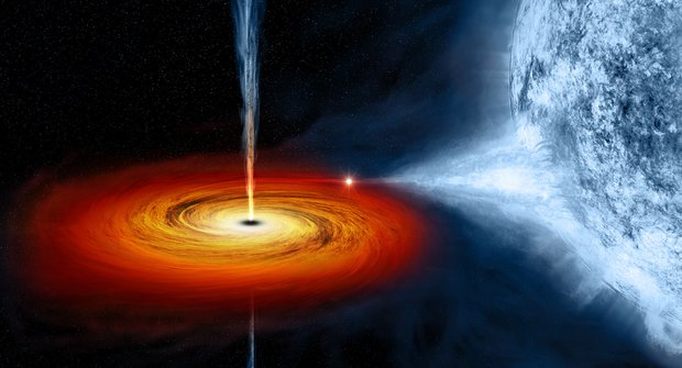 Černá díra sežrala hvězdu. Rekordně daleko od nás