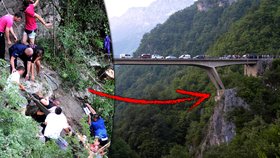 Místo tragické nehody v Černé Hoře: Z velkého srázu se zřítil autobus se 46 pasažéry