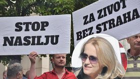 Několik stovek osob se dnes shromáždilo před sídlem vlády v Podgorici poté, co byla zatím neznámými útočníky postřelena investigativní novinářka Olivera Lakićová. Protestující obvinili úřady, že dělají málo pro vyřešení útoků na novináře. Někteří měli transparenty s nápisy „Stop násilí“ a „Za život bez strachu“.