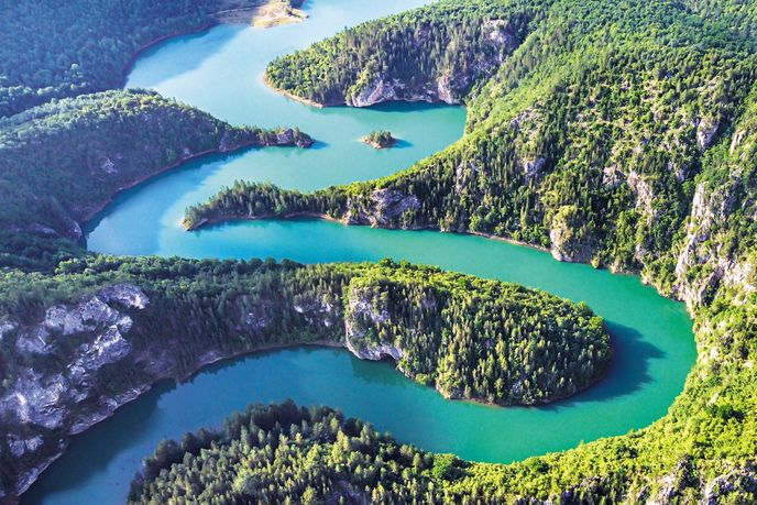 Meandry řeky Ćehotina Meandry řeky Ćehotina