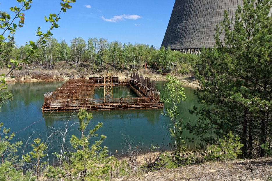 kanály přivádějící chladicí vodu pro reaktory v Černobylu