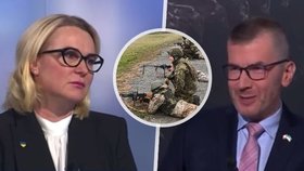 Černochová zpražila Železného: „Vtípek?!“ Řešili výcvik Ukrajinců v ČR, moderátor se brání