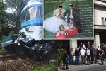 Pohřeb rodiny, která tragicky přišla o život po střetu s vlakem na přejezdu v Černožicích.