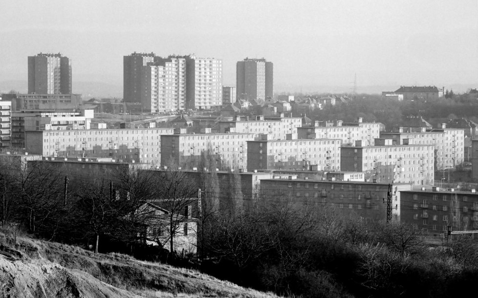 Sídliště se nenachází jen na Černém Mostě, souběžně vyrůstalo i na Hloubětíně či na Lehovci. Jeho ranou podobu ukazuje fotografie Milana Kašky z roku 1980, pořízená z Bažantice.