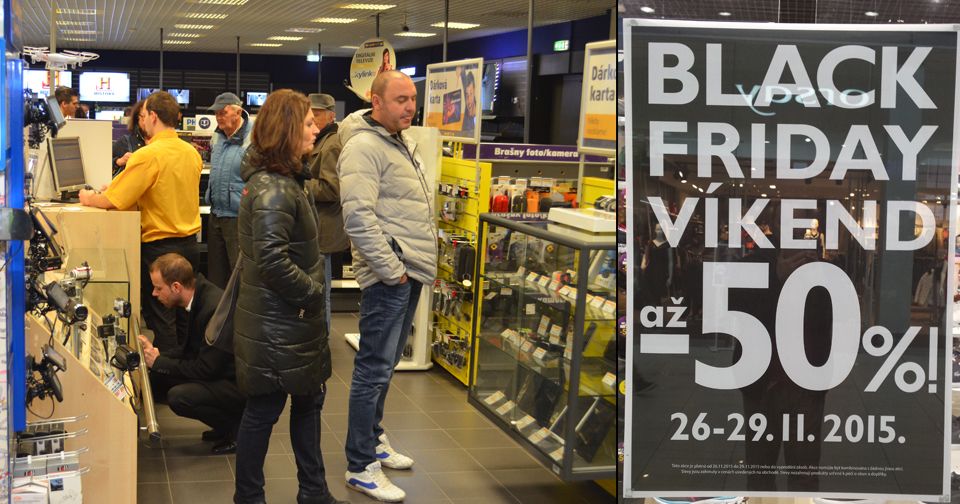 Černý pátek, fenomén slev, který do Česka »zavítal« z Ameriky, vehnal včera do obchodů rekordní množství zákazníků.