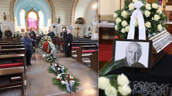 Poslední rozloučení s Otakarem Černým (†77) v kladenském kostele svatého Václava