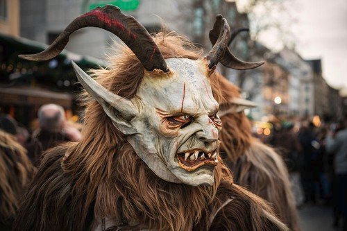 Strašidelný Krampuslauf. Čerti jsou jako živí