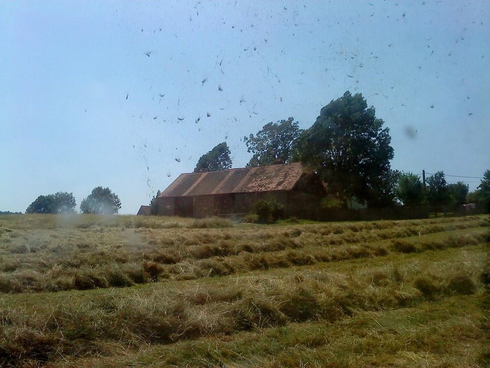 O řádění prašného víru se na vlastní oči přesvědčil i zemědělec ze Lhoty na Jihlavsku. Čertík mu tam z pole zvedl asi půl tuny sena.