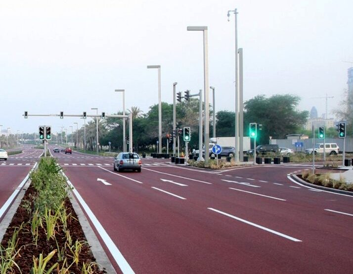 Červená silnice v Dauhá
