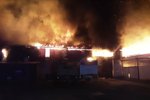 Požár haly v obci Červenec na Olomoucku