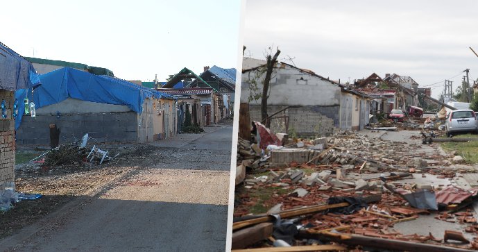 Trosky v ulicích? Češi už po tornádu uklidili, nyní se bude bourat