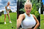 Česká Barbie Gabriel Jiráčková si poprvé v životě vyzkoušela golf. Oblékla se na to vcelku netradičně.