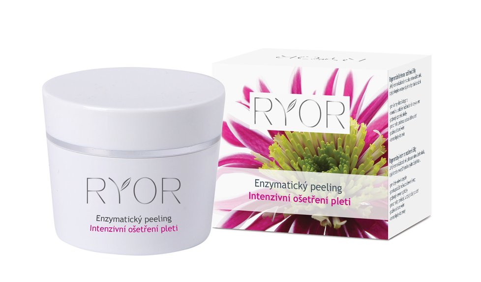 Enzymatický peeling RYOR, - Obsahuje AHA-kyseliny a enzym jemně a cíleně odstraňují zrohovatělou vrstvu pokožky a stojí 142 Kč.