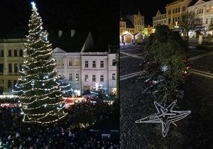Česká Lípa přišla o vánoční strom: Dvacetimetrový smrk »pokácel« silný vítr