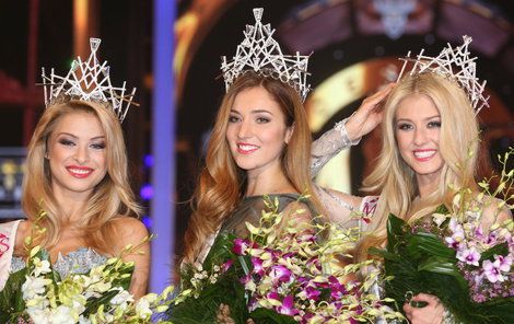 Tohle byly poslední vítězky České Miss Kristýna Kubíčková, Andrea Bezděková a Natálie Kotková (zleva) na Primě.