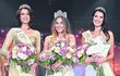 Novou Českou Miss pro rok 2017 se stala Michaela Habáňová (uprostřed) ze Zlína. Na snímku vlevo je Česká Miss Earth Iva Uchytilová z Hlinska a vpravo Česká Miss Supranational Tereza Vlčková ze Zlína.