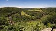 Vyhlídka Devět mlýnů. Z kamenného vrchu je skvělý výhled na meandr Dyje, vinici Šobes i na nádherné lesy a kopce.
