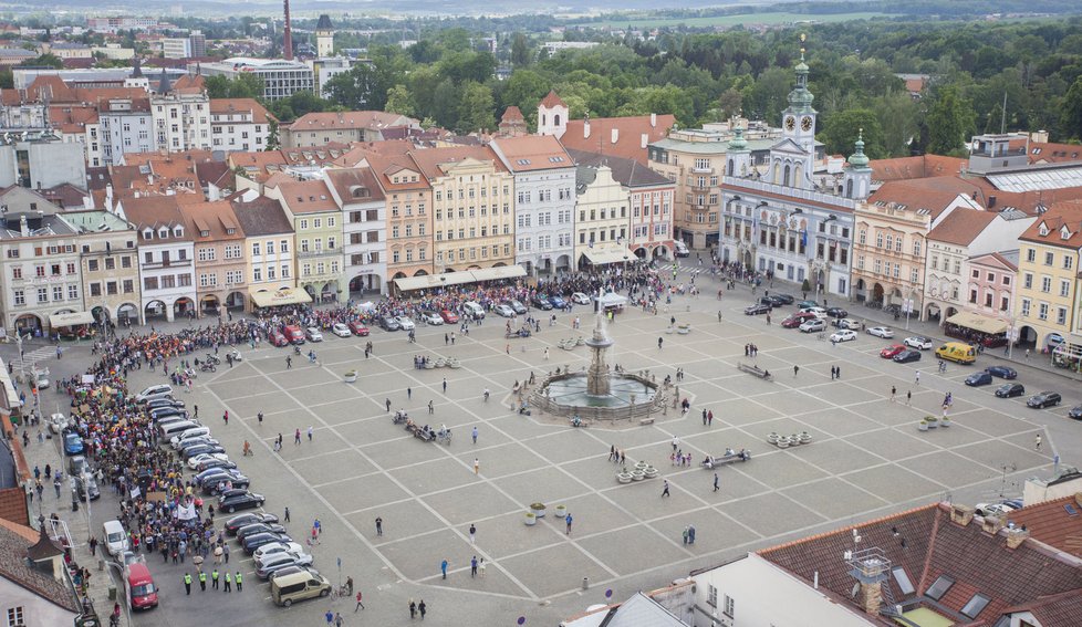 Centrum Českých Budějovic - náměstí Přemysla Otakara II.