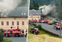 Drama ve Vysoké Lípě: Požár hotelu vyhnal hosty na ulici