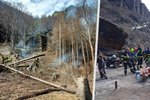 Hasiči opět zasahovali u požáru nedaleko Pravčické brány (18.5.2023)