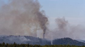 Požár v Českém Švýcarsku. 28. července 2022