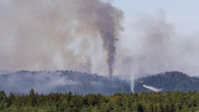 Požár v Českém Švýcarsku. 28. července 2022