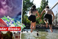 V Česku udeří silné bouřky! Hrozí i kroupy. A supertropy až 36 °C, sledujte radar Blesku