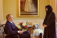 Zeman v Lánech přijal dubajskou princeznu: Do Česka přijela sestra dříve vězněné Latify