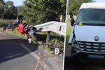 Vážně nehody způsobil hmyz: Motorkář přišel o nohu a řidič vozu způsobil škodu za sto tisíc.