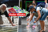 Česko sežehlo přes 35 °C, úmorná vedra ještě nekončí. A hrozí bouřky. Sledujte radar Blesku