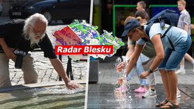 Česko sežehlo přes 35 °C, na jihu Moravy se prohnala smršť. Bouřky hrozí dál, sledujte radar Blesku