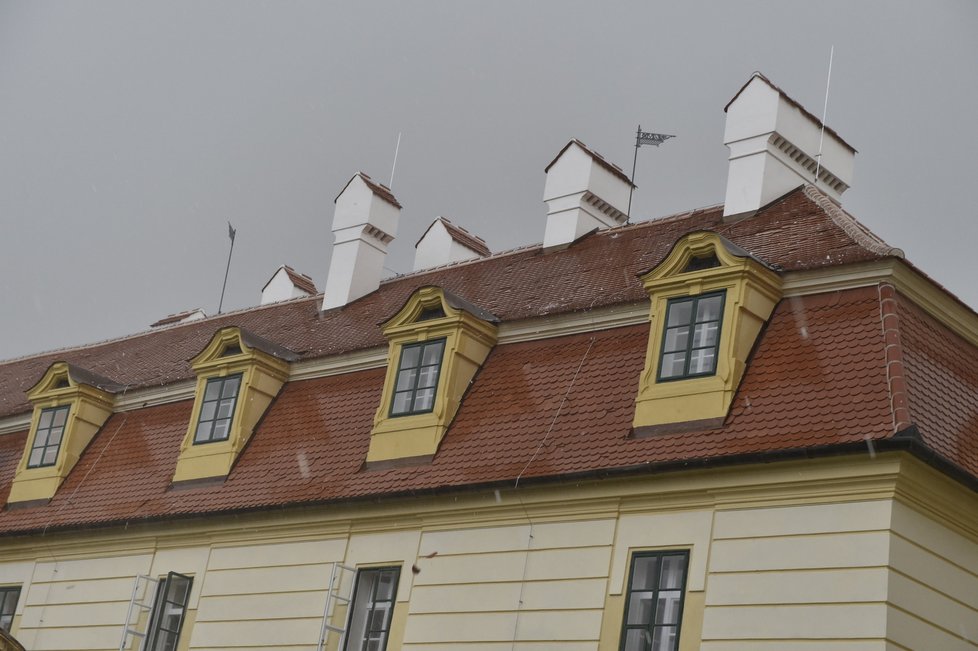 Bouřka doprovázená silným krupobitím se přehnala  nad Valticemi na Břeclavsku.