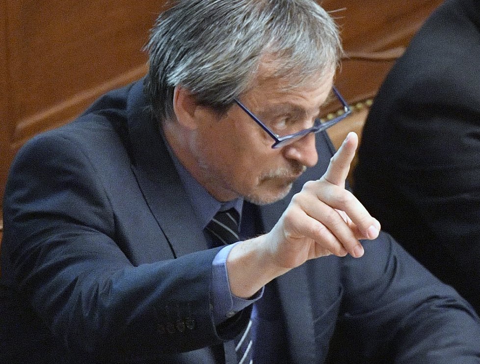Řádná schůze Poslanecké sněmovny pokračovala 12. července v Praze. Na snímku je ministr obrany Martin Stropnický.